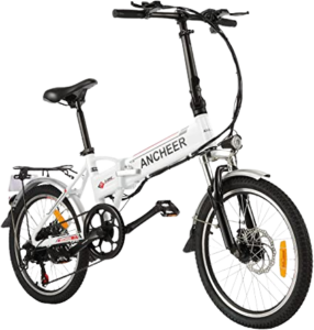 ANCHEER AE4 20” Foldable Electric Bicycle with 36v 8ah Removeable Lithium, professional 7-speed gears -Best Folding e-bike for women